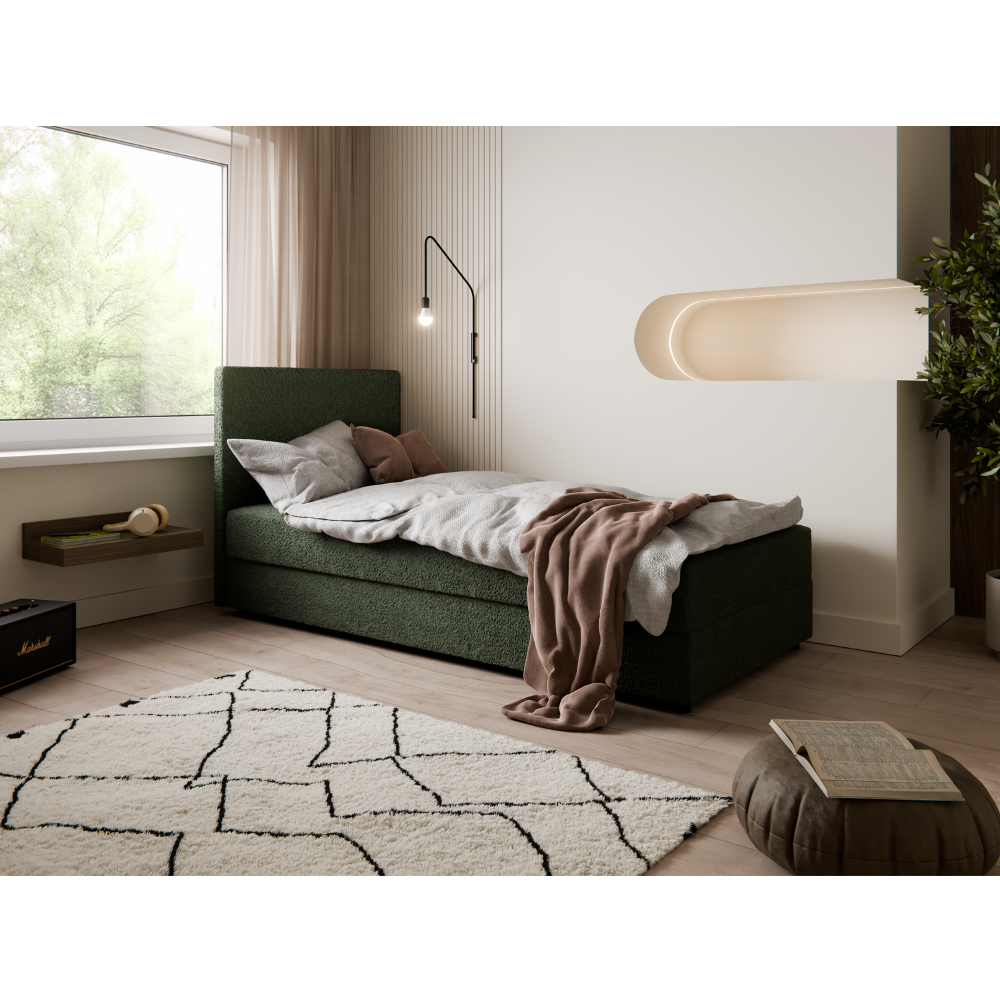 8 Łóżko tapicerowane z tkaniny Coral – miękkość, styl i komfort na najwyższym poziomie