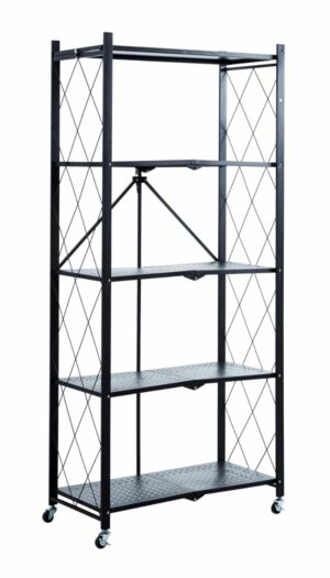 Regał Metalowy na Kółkach 158 cm – Industrialny, Mobilny, 4 Półki