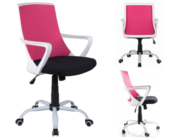Fotel Obrotowy – Krzesło Obrotowe Future -Różowe