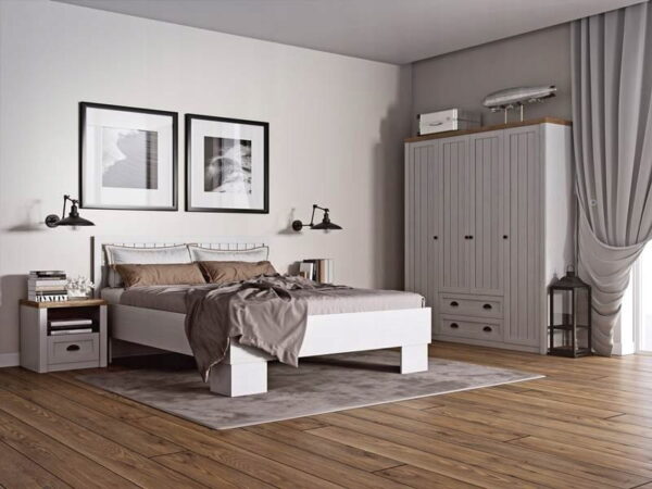 Łóżko Sypialniane White, 160×200, Produkt Polski