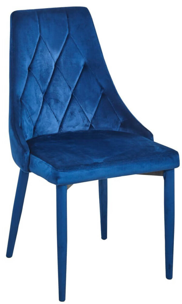 Krzesło do salonu/jadalni – Darkin II – welur/velvet – (lazurytowy)
