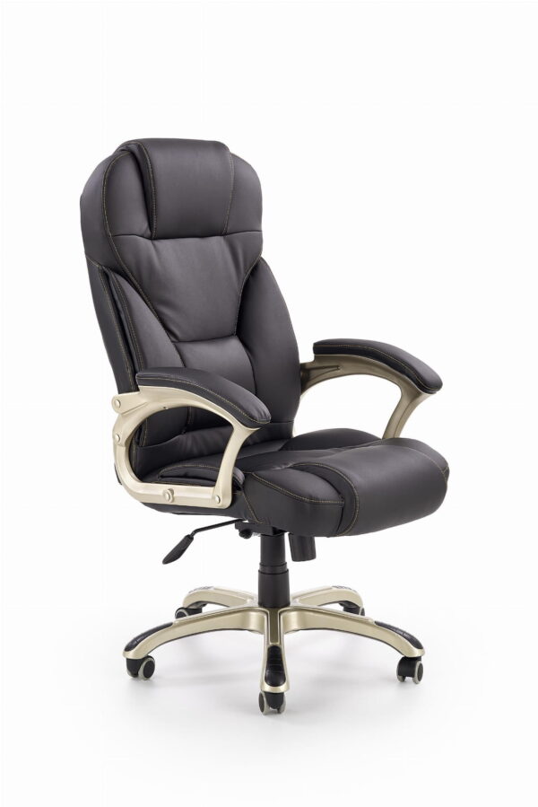 DESMOND fotel gabinetowy czarny krzesło obrotowe do biura