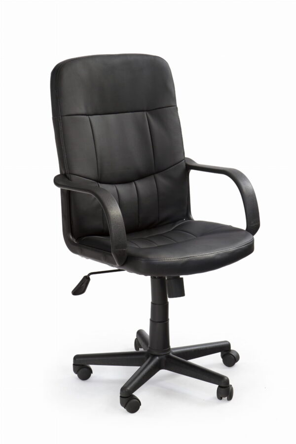 DENZEL fotel pracowniczy czarny krzesło obrotowe do biura