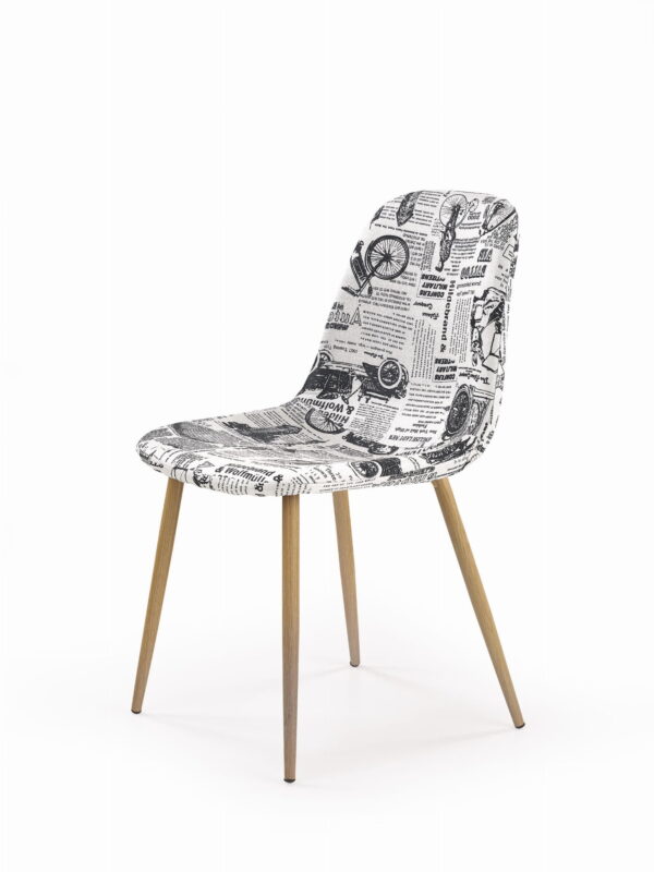 K220 krzesło tapicerka wielobarwna, nogi – dąb miodowy skandynawskie