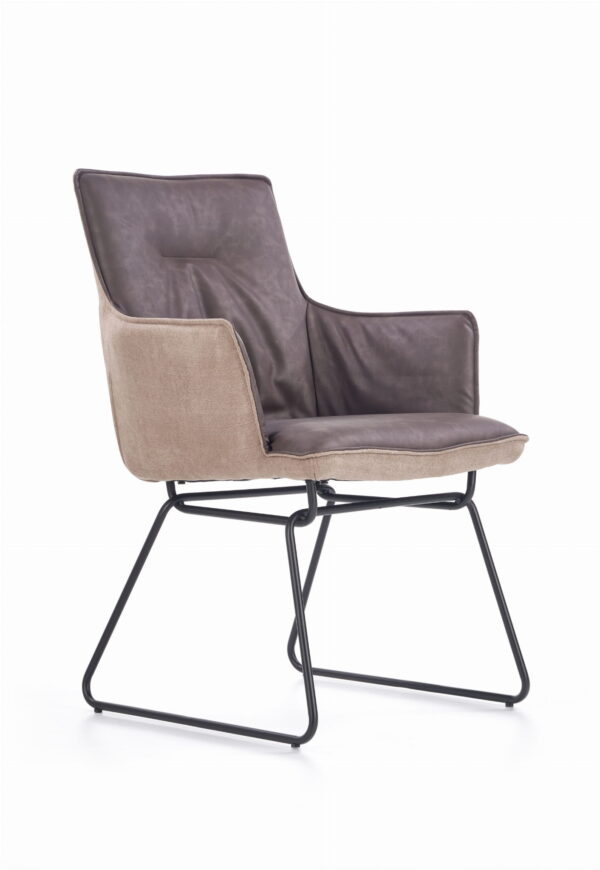 K271 krzesło ciemny popiel / jasny popiel krzesło do salonu lub jadalni