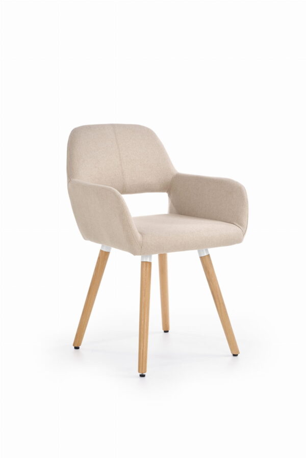 K283 krzesło beżowy skandynawskie krzesło do salonu lub jadalni