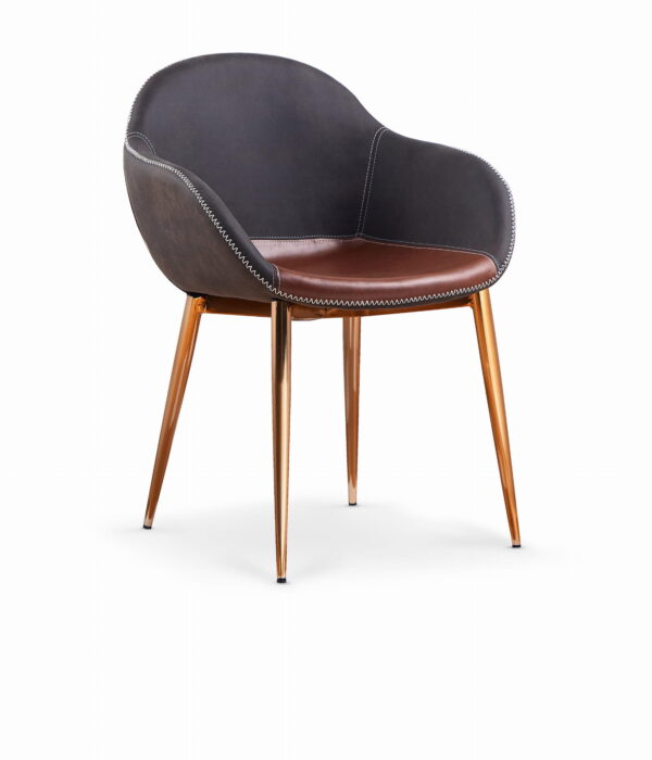 K304 krzesło ciemnoszare/brązowe krzesło vintage retro