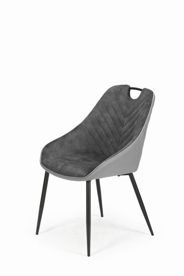 K412 krzesło ciemny popielaty / jasny popielaty krzesło do jadalni lub salonu