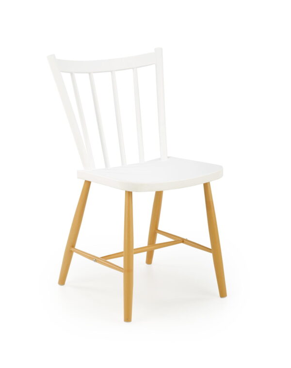 K419 krzesło biały/naturalny krzesło skandynawskie do salonu