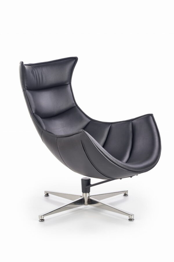 LUXOR fotel wypoczynkowy czarny nowoczesny fotel do salonu