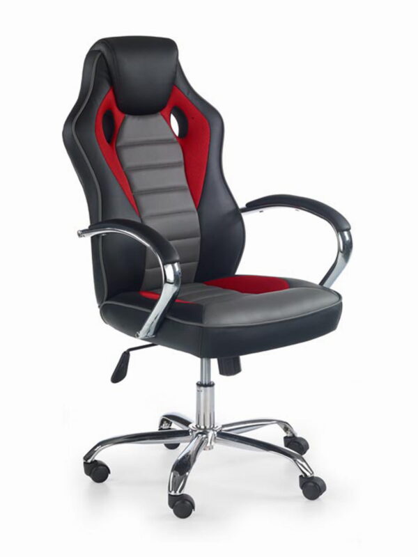 SCROLL fotel gamingowy czarny/szary krzesło obrotowe