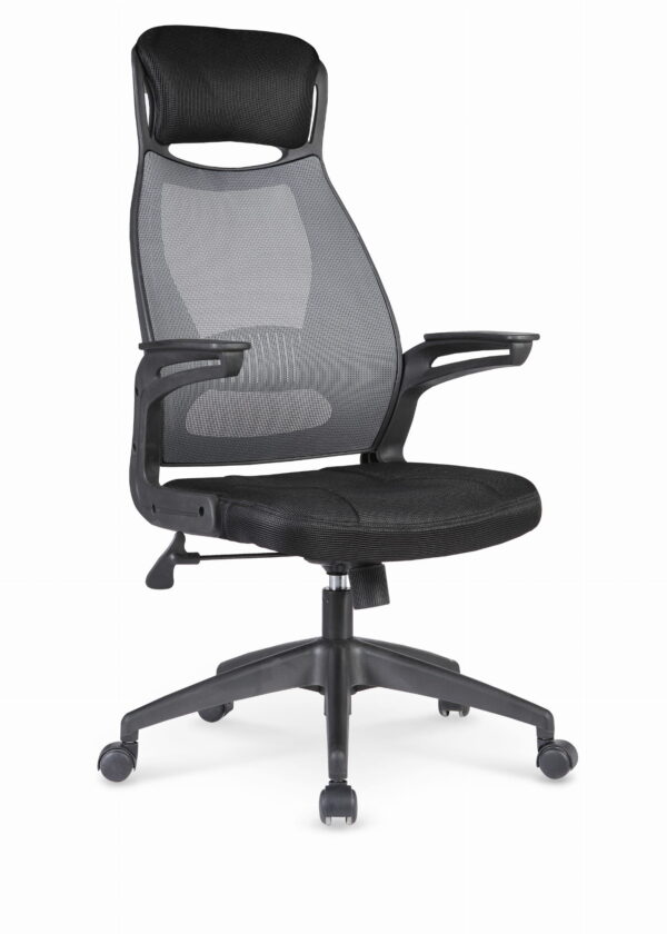 SOCRATES fotel obrotowy czarno-szary krzesło obrotowe do pracy