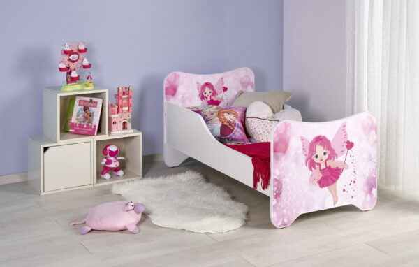 Łóżko HAPPY FAIRY 70×140 białe/różowe łóżko dla dziewczynki