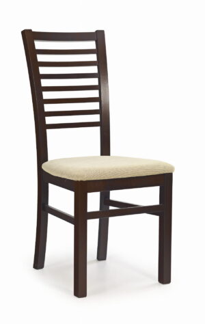 Klasyczne krzesło tapicerowane do jadalni (ciemny orzech)