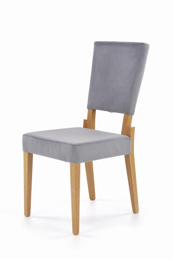 Krzesło SORBUS szare/dąb miodowy retro vintage loft krzesło