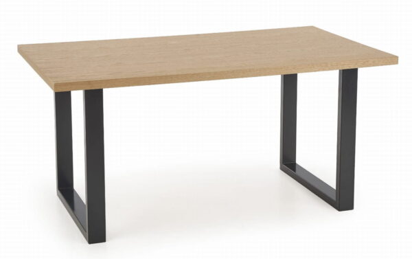 Stół RADUS 160×90 dąb okleina naturalna loftowy stół do jadalni