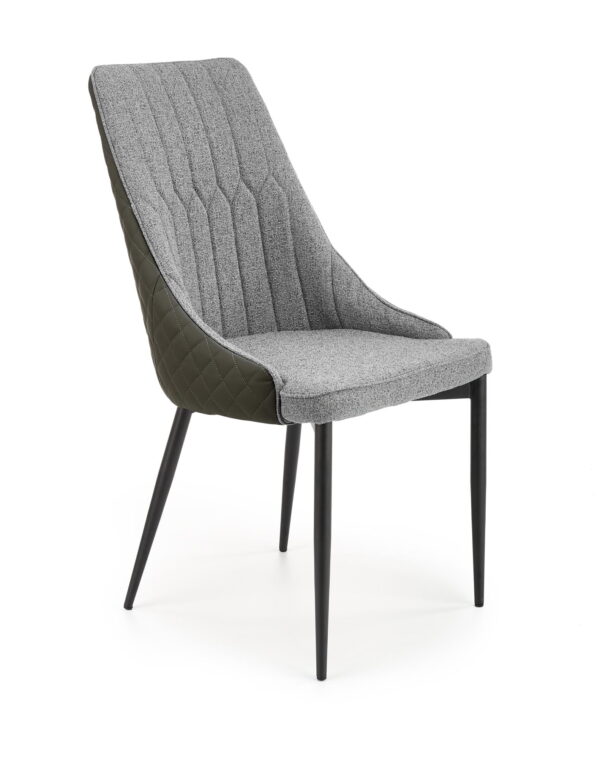 Krzesło K448 szare/czarne loftowe krzesło do salonu
