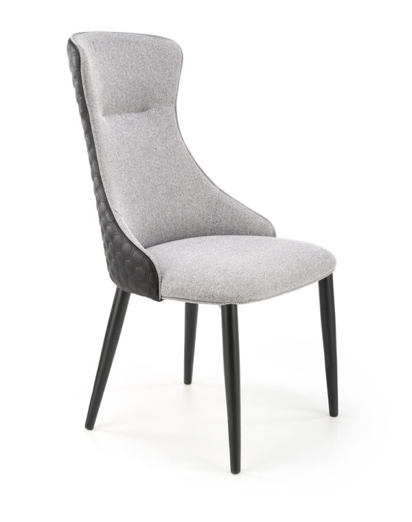 Krzesło K434 jasnoszare/czarne nowoczesne krzesło loft