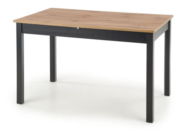 Stół GREG 124(168)x74 dąb/czarny rozkładany loftowy stół