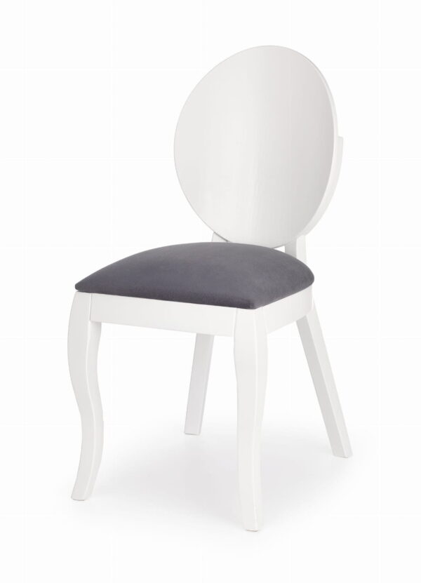 VERDI krzesło biało-szare krzesło do jadalni glamour
