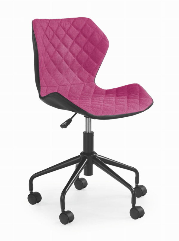 MATRIX fotel obrotowy czarny / różowy krzesło obrotowe do nauki