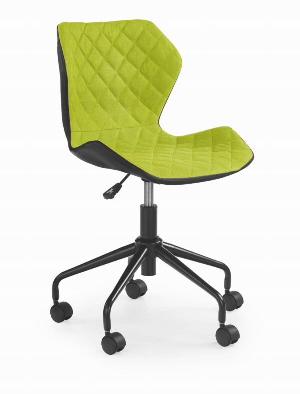 MATRIX fotel obrotowy czarny / zielony krzesło obrotowe do nauki