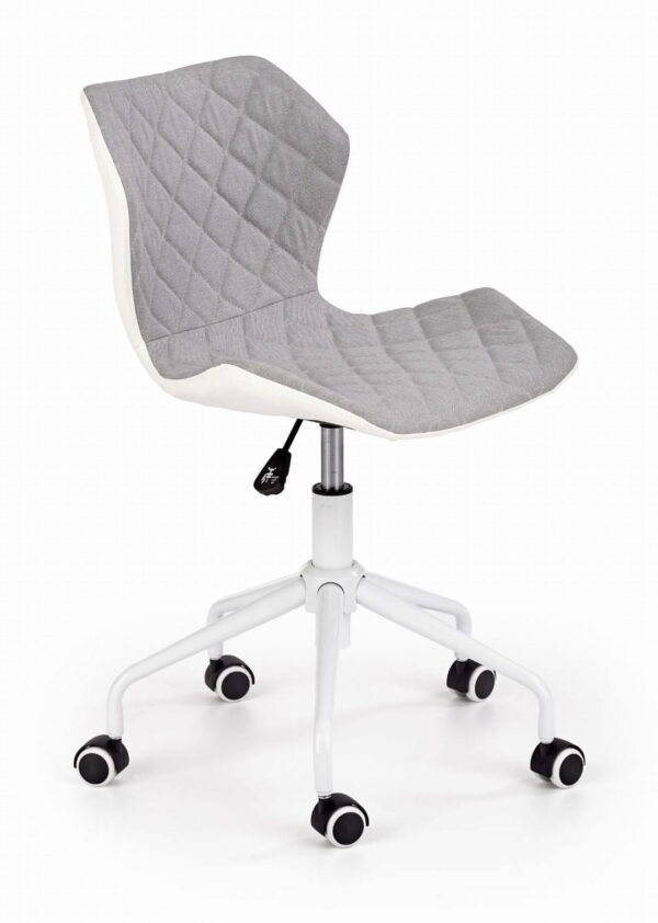 MATRIX 3 fotel obrotowy szary/biały – krzesło obrotowe
