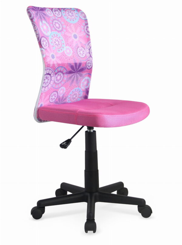 DINGO fotel młodzieżowy różowy krzesło obrotowe