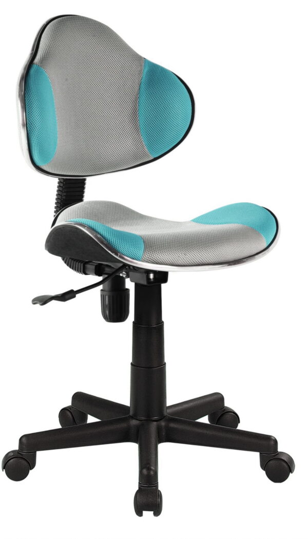 Fotel biurowy/obrotowy – Hazi (turkusowo/szary), krzesło obrotowe.