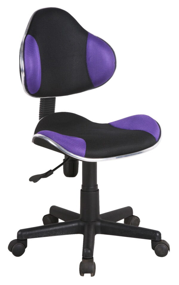 Fotel obrotowy krzesło obrotowe fioletowo czarne