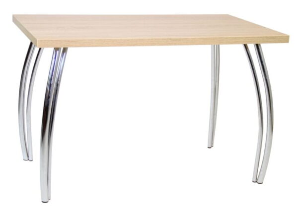Stół do kuchni/jadalni Salomon – 06 (sonoma) 68×120 – chromowane nogi