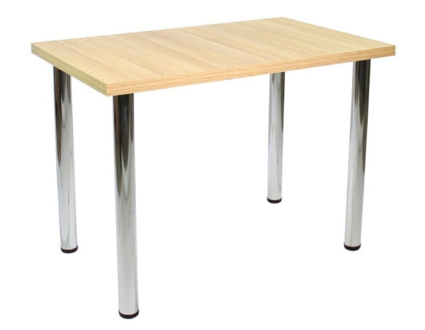 Stół do kuchni/jadalni Salomon – 02 (dąb naturalny) 64×102 – chromowane nogi