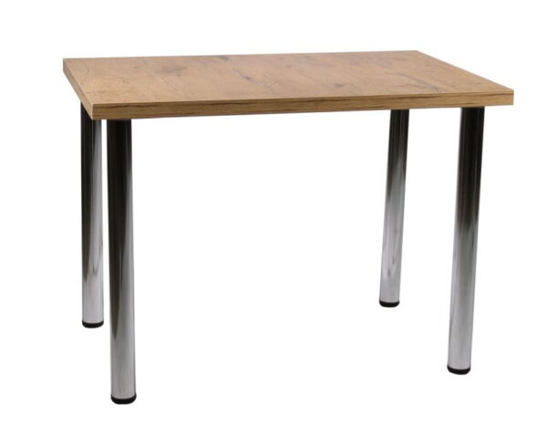 Stół do kuchni/jadalni Salomon – 02 (dąb lancelot) 64×102 – chromowane nogi