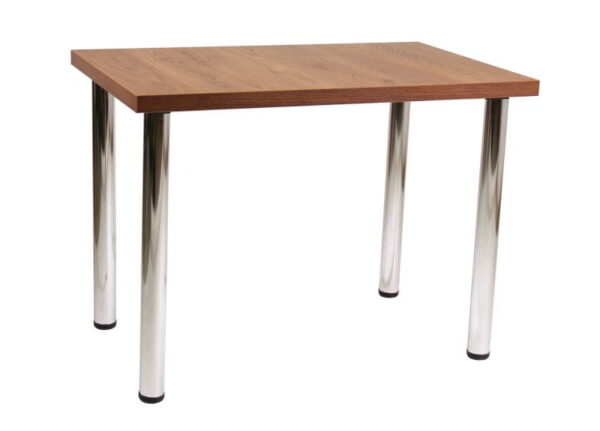 Stół do kuchni/jadalni Salomon – 02 (orzech) 64×102 – chromowane nogi