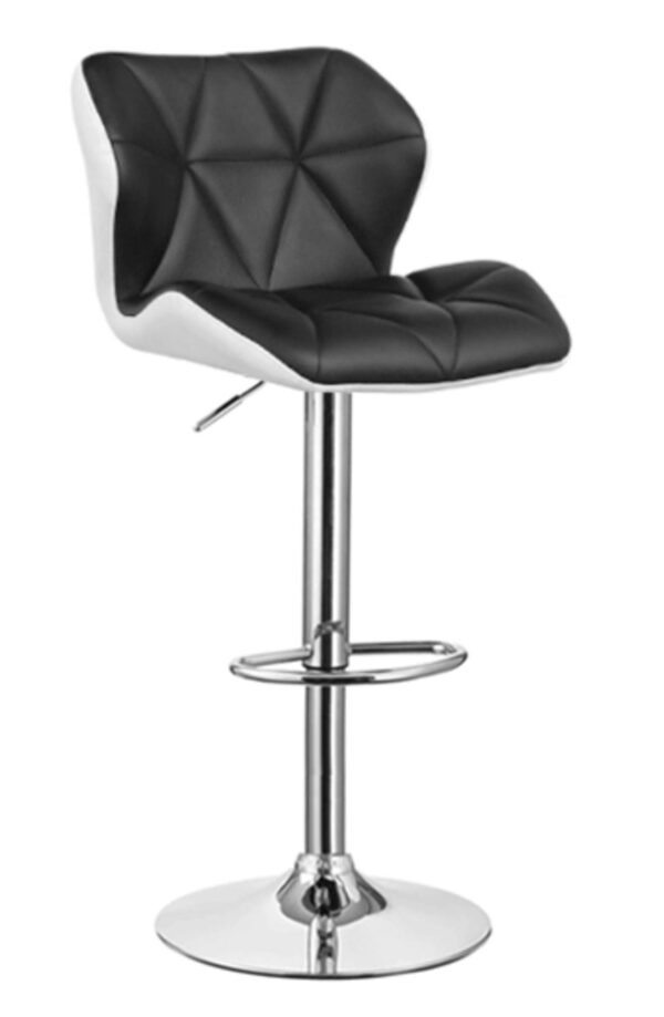 Nastri 62 Hoker barowy kubełkowy krzesło barowe czarno białe