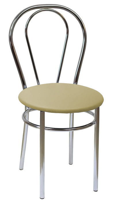 Krzesło do kuchni Chrommy 2, kuchenne krzesło z ekoskórą, nogi chrom.