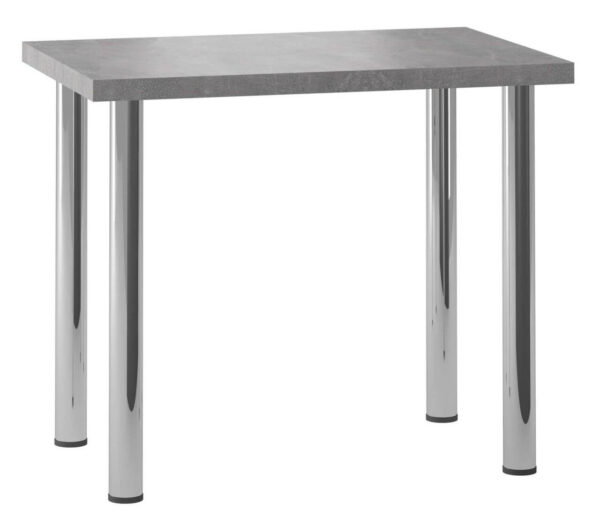 Stół do kuchni/jadalni Salomon – 01 (beton) 60×90 – chromowane nogi