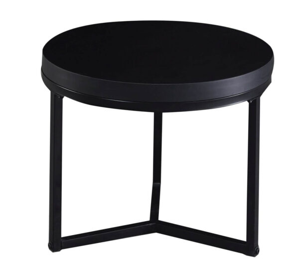 Ława/stolik kawowy loft – Wood 06, Czarny 50 cm