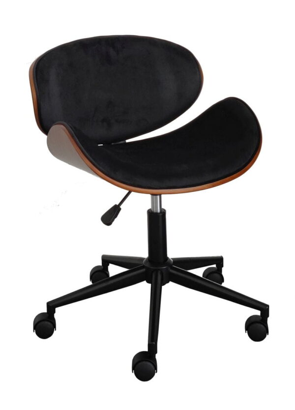Krzesło fotel obrotowy WOODY 5 welur velvet chrom