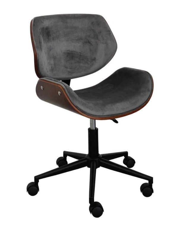 Krzesło fotel obrotowy WOODY 4 welur velvet chrom
