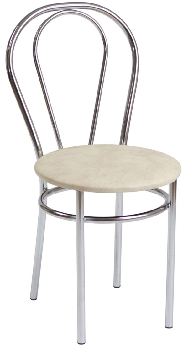 Krzesło do kuchni Chrommy 2, kuchenne krzesło z ekoskórą, nogi chrom.