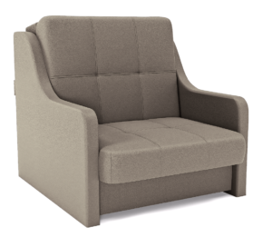 Fotel jednoosobowy rozk艂adany z funkcj膮 spania w kolorze be偶owym