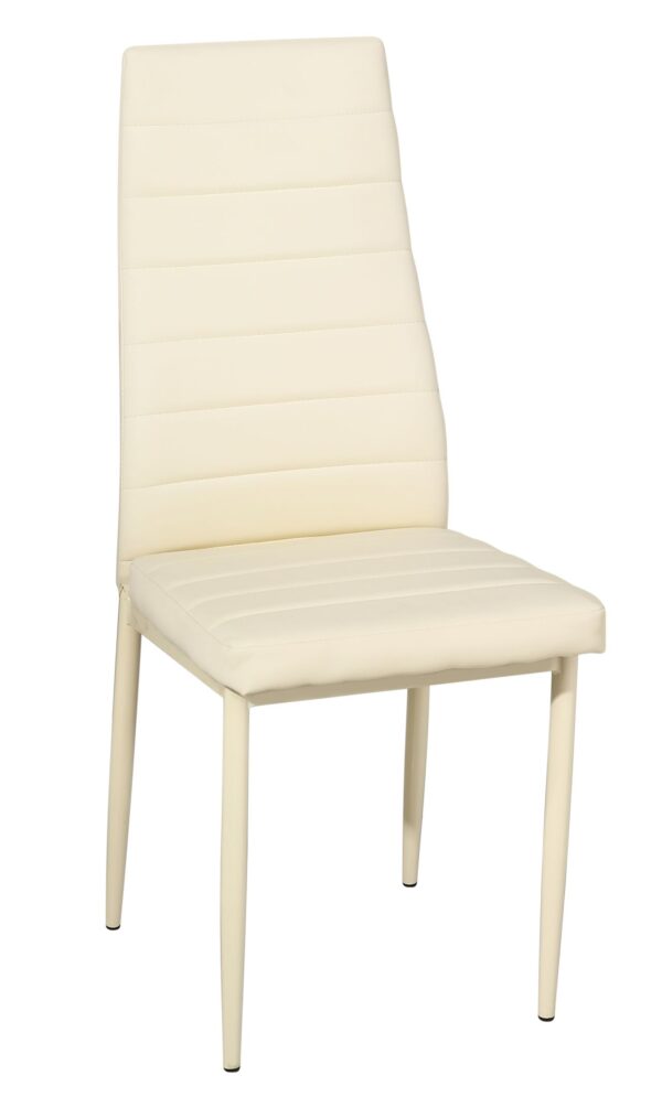 Krzesło do jadalni glamour – Früzz 2 – kolor beż – tapicerowane