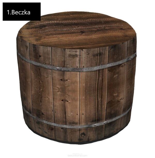 Pufa okrągła pufa dekoracyjna różne wzory 40×40