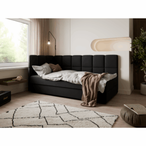 Łóżko tapicerowane z podwójnym panelowym zagłówkiem – najwyższy poziom komfortu i stylu