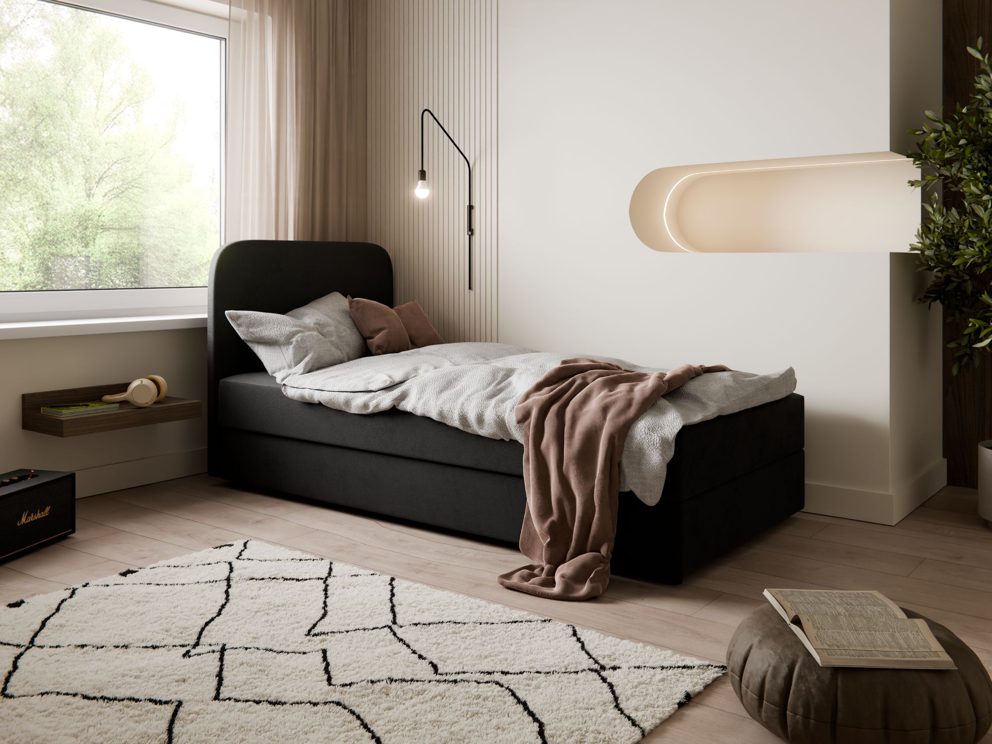 AR K07 Łóżko tapicerowane z pojemnikiem – elegancja, wygoda i funkcjonalność w jednym