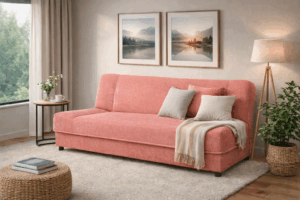 Kanapa Rozkładana z Funkcją Spania + Pojemnik Sofa 3-osobowa Szara