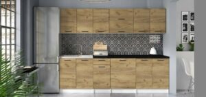 Kuchnia LOFT DĄB + CZARNY 260 cm