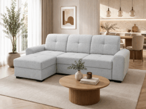 Narożnik z funkcją spania 260 cm – nowoczesny design i codzienny komfort